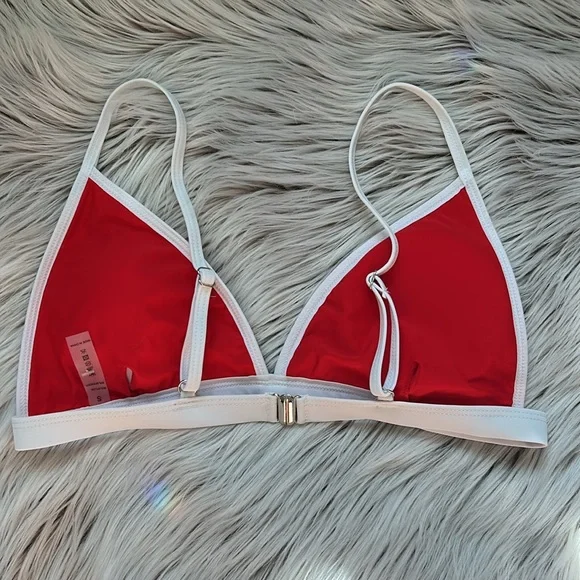 NEW Triangle Bikini Set High Cut Bathing Suits Color Block Two Piece Swimsuit S - Picture 3 of 6